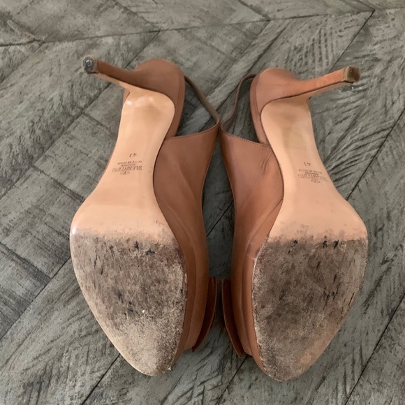 Valentino Nude slingback Stiletto High Heels Bow - Picture 2 of 4